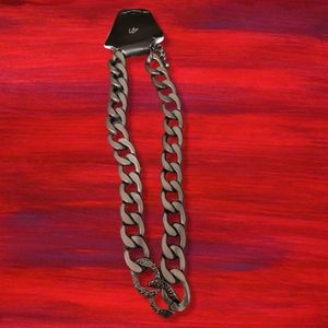 Lane Bryant Heavy Black Chain Link Short Necklace